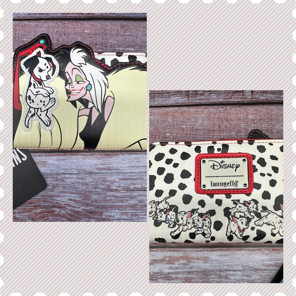 LOUNGEFLY | Disney Villains 101 Dalmatians Zip Around Wallet NWT